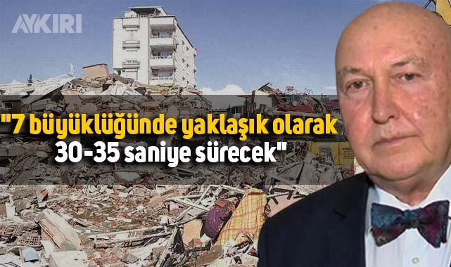 Prof Dr Övgün Ahmet Ercan 7 büyüklüğünde deprem bekliyorum