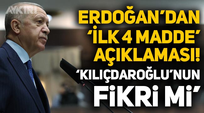 Erdoğan'dan 'Anayasa'nın ilk 4 maddesi' çıkışı ...