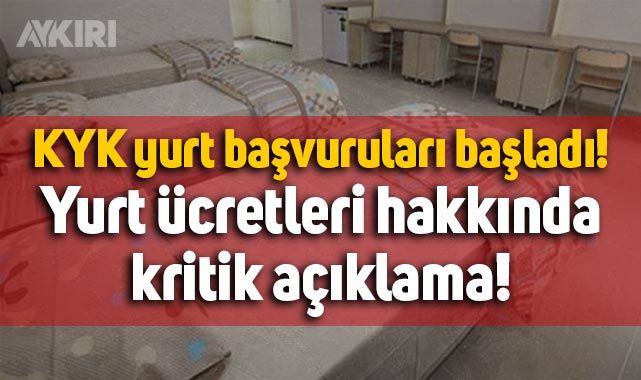 KYK yurt başvurusu nasıl yapılır, KYK yurt ücreti ne kadar, yurt